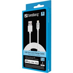 Sandberg USB to Lightning Cable 2m - Fast & Reliable Charging | 440-94
